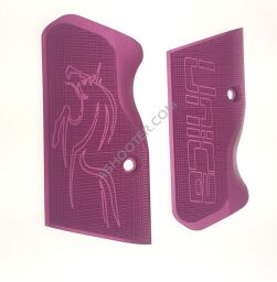 TANFOGLIO UNICA U012 PURPLE ALU GRIPS CUSTOM SMALL FRAME - fioletowe aluminiowe okładziny chwytu na mały szkielet 9mm